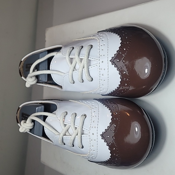 Kalli brown and white spectator oxfords, unworn - Picture 2 of 8